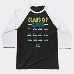 Class Of 2032 Grow With Me Back To School And First Day Of School Gift. Baseball T-Shirt